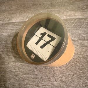 Vintage Click a Date Ball Flip Perpetual Desk Calendar Space Age Retro